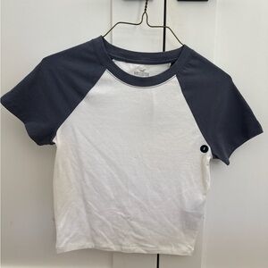 White & Grey Baseball Tee